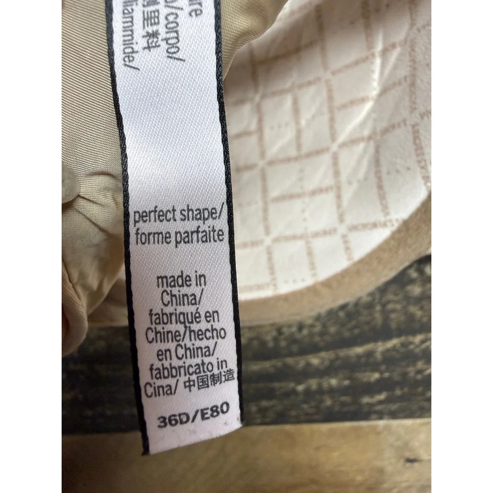 Victoria's Secret Perfect Shape Bra 36D Beige Marl Full Coverage Underwire 36D